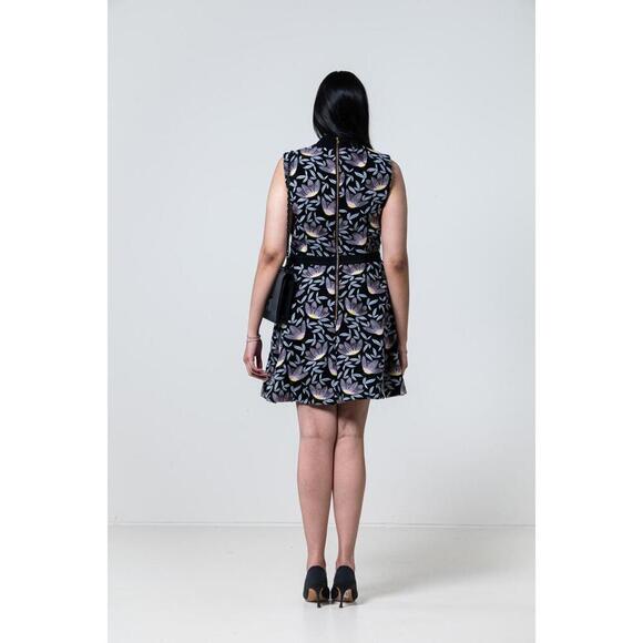 Self Portrait Blue Peony Floral Lace Sleeveless Dress - Picture 3 of 9